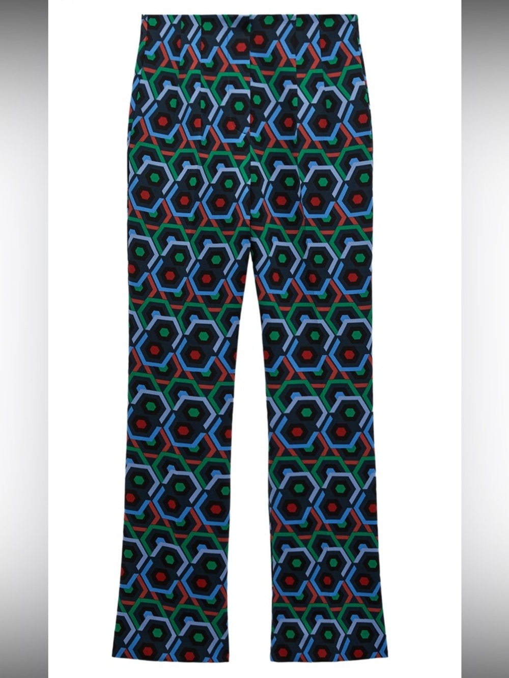Zara geometric print flare pants Size S NWT - Picture 1 of 4